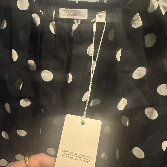 Doen Black and White Polka Dot Blouse - Picture 3 of 5